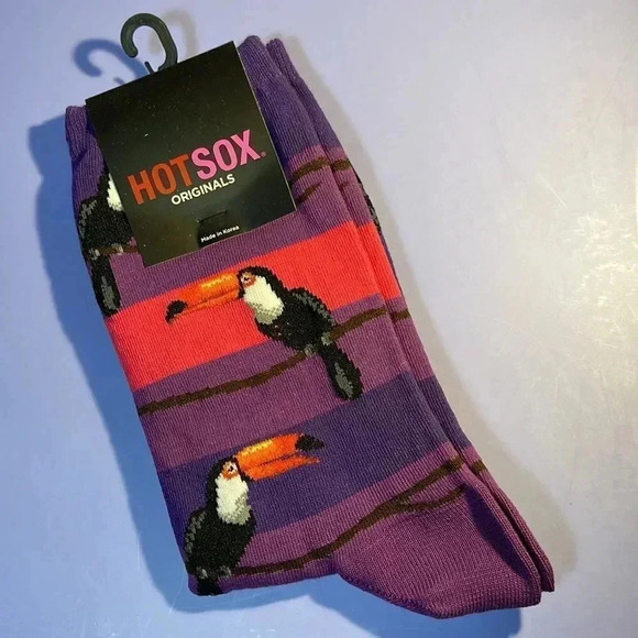 HotSox Toucan Stripe Violet Socks - Picture 2 of 7